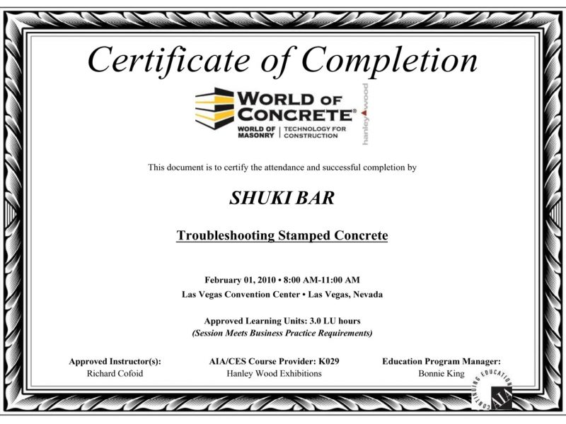certificate-of-completion-troubleshooting-stamped-concrete